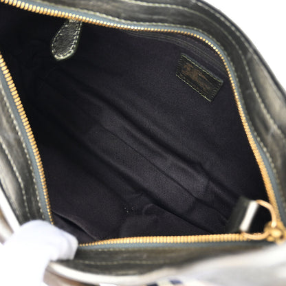 Burberry Beige Gold House Check Handbag