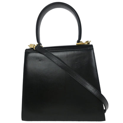 Salvatore Ferragamo Black Gancini 2way Shoulder Handbag