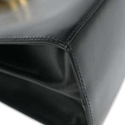 Salvatore Ferragamo Black Gancini 2way Shoulder Handbag