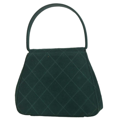 Chanel 1997-1999 Dark Green Suede Handbag