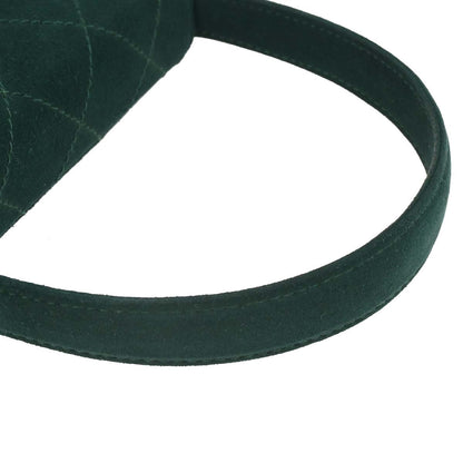 Chanel 1997-1999 Dark Green Suede Handbag