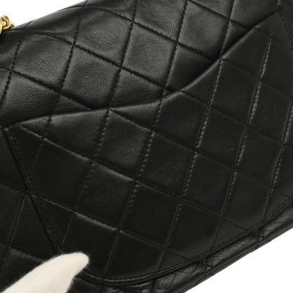 Chanel Black Lambskin Small Classic Double Flap Shoulder Bag