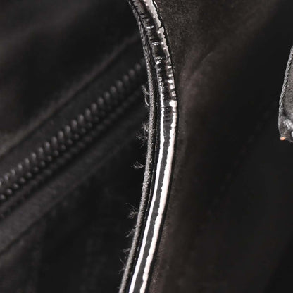 Salvatore Ferragamo Black Suede Vara Handbag