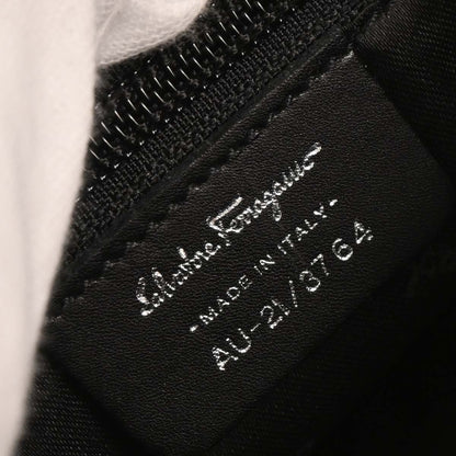 Salvatore Ferragamo Black Suede Vara Handbag