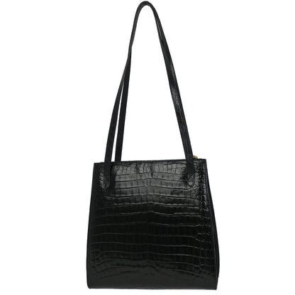 Salvatore Ferragamo Black Gancini Shoulder Bag