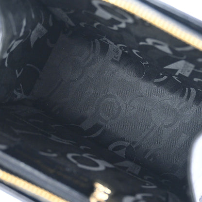 Salvatore Ferragamo Black Gancini Shoulder Bag