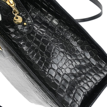 Salvatore Ferragamo Black Gancini Shoulder Bag