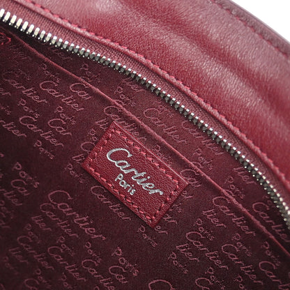 Cartier Bordeaux Leather Handbag
