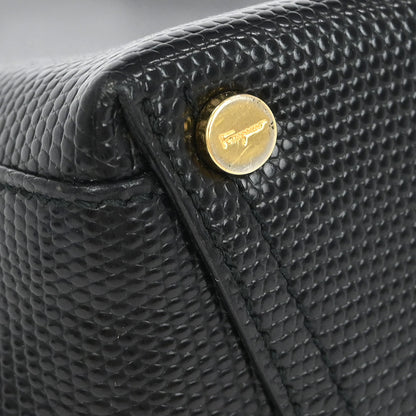 Salvatore Ferragamo Black Vara 2way Shoulder Handbag