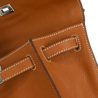 Hermes Gold Veau Swift Kelly Pochette Handbag