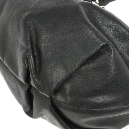 Prada Black Leather Hobo Handbag