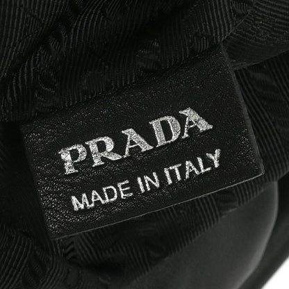 Prada Black Leather Hobo Handbag