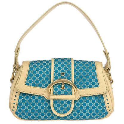 Celine Blue Canvas Macadam Handbag