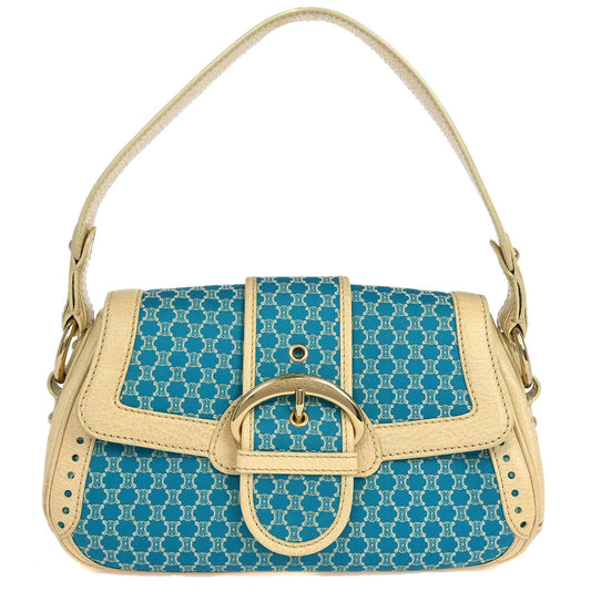 Celine Blue Canvas Macadam Handbag