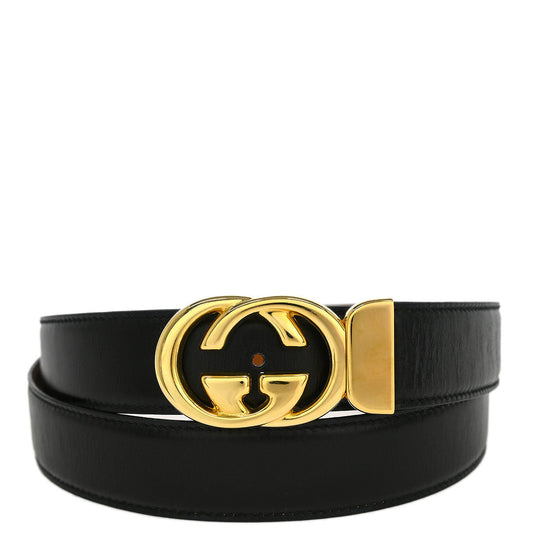 Gucci Black Leather Belt Small Good