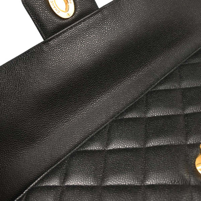 Chanel Black Caviar Briefcase Business Handbag