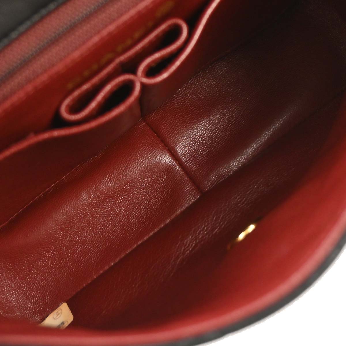 Chanel 1991-1994 Black Lambskin Classic Square Flap Shoulder Bag
