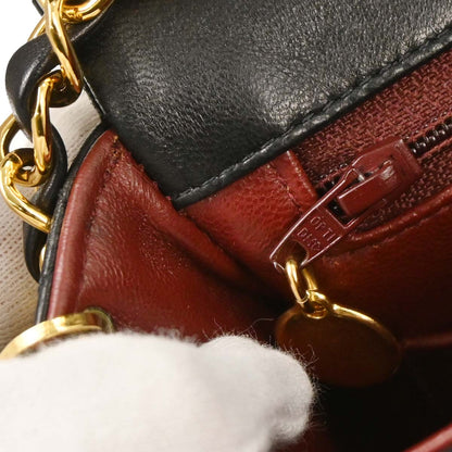 Chanel 1991-1994 Black Lambskin Classic Square Flap Shoulder Bag
