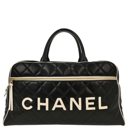 Chanel 1994-1996 Black Calfskin Bowling Bag