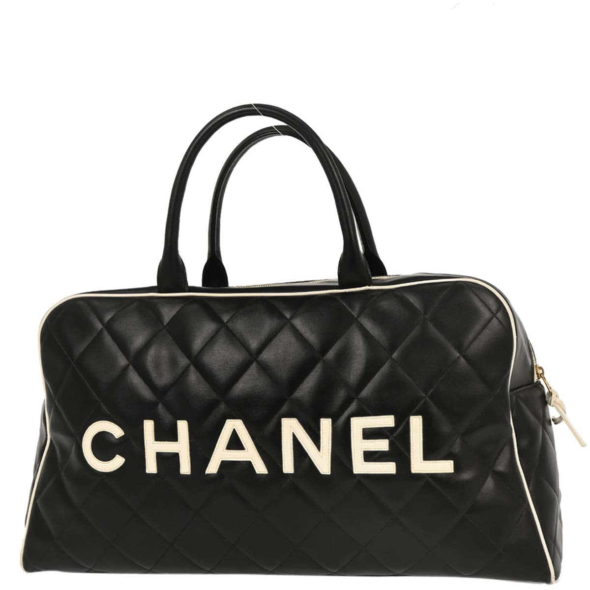 Chanel 1994-1996 Black Calfskin Bowling Bag