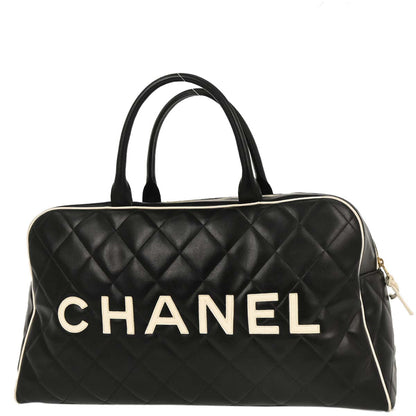 Chanel 1994-1996 Black Calfskin Bowling Bag