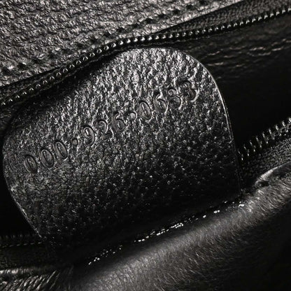 Gucci Black Pigskin Bamboo 2way Shoulder Handbag