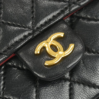 Chanel Black Lambskin Classic Flap Micro Bum Belt Bag