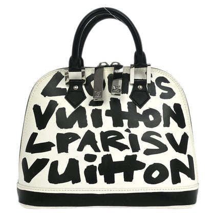 Louis Vuitton 2001 Black Graffiti Alma MM Handbag M92179