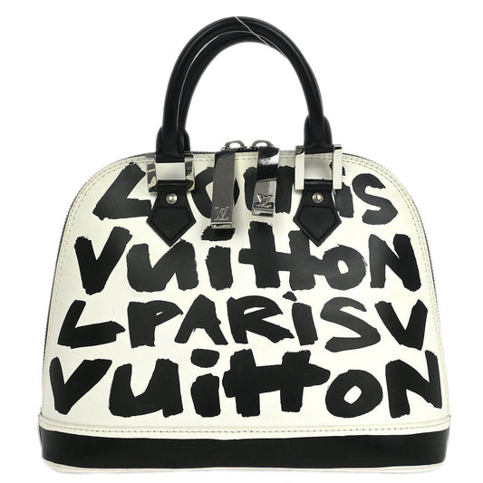 Louis Vuitton 2001 Black Graffiti Alma MM Handbag M92179