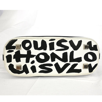 Louis Vuitton 2001 Black Graffiti Alma MM Handbag M92179