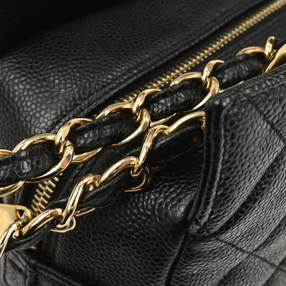 Chanel 2003-2004 Black Caviar Petite Timeless Tote PTT Chain Handbag