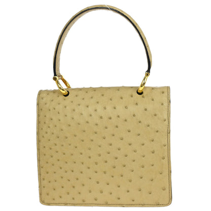Celine * Beige Ostrich Handbag