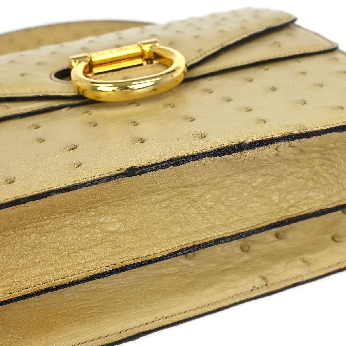 Celine * Beige Ostrich Handbag
