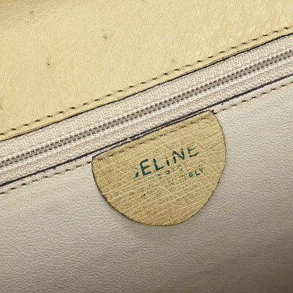 Celine * Beige Ostrich Handbag