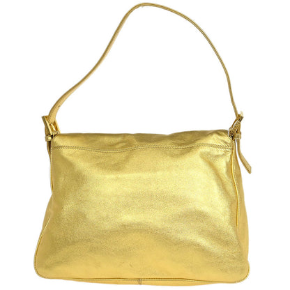 Fendi Gold Lambskin Mamma Baguette Handbag
