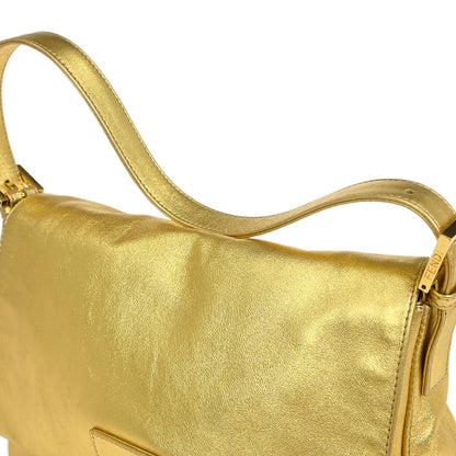 Fendi Gold Lambskin Mamma Baguette Handbag
