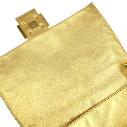 Fendi Gold Lambskin Mamma Baguette Handbag