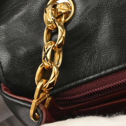 Chanel 1989-1991 Black Lambskin Single Flap Shoulder Bag
