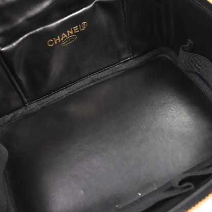 Chanel 1997-1999 Black Caviar Vanity Handbag