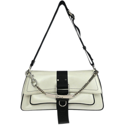 Christian Dior 2003 White Black Hardcore Shoulder Bag