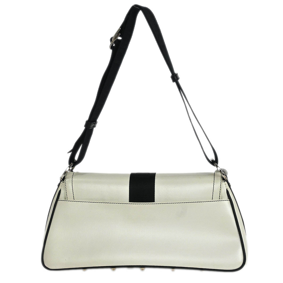 Christian Dior 2003 White Black Hardcore Shoulder Bag