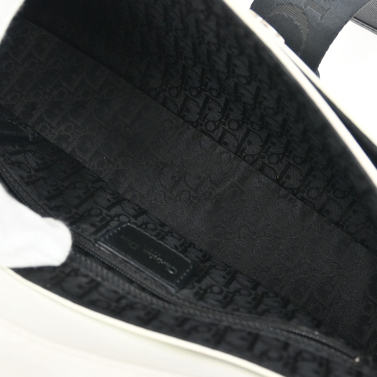 Christian Dior 2003 White Black Hardcore Shoulder Bag