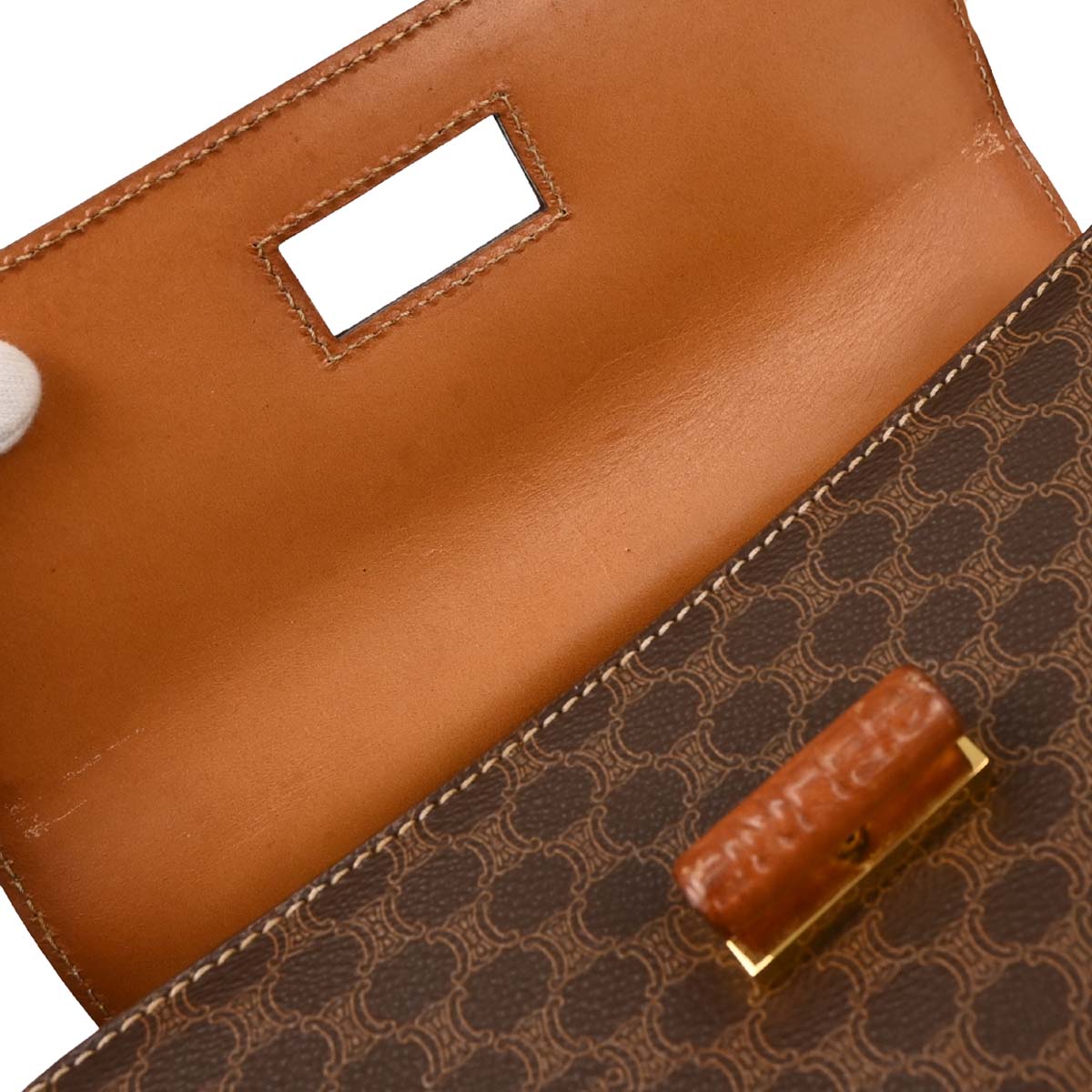 Celine Brown Macadam 2way Shoulder Handbag