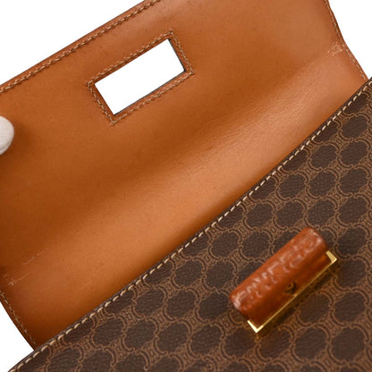 Celine Brown Macadam 2way Shoulder Handbag