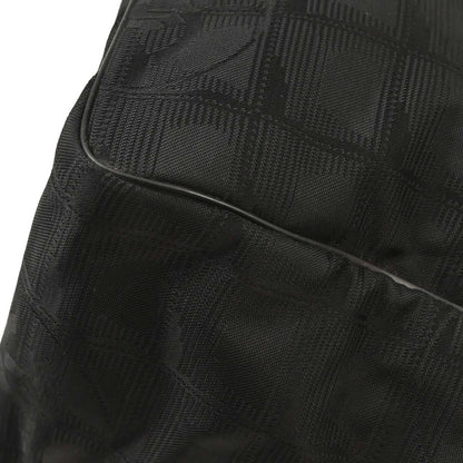 Chanel 2005-2006 Black Jacquard Nylon Travel Line Tote Handbag