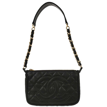 Chanel 2003-2004 Black Caviar Chain Handbag
