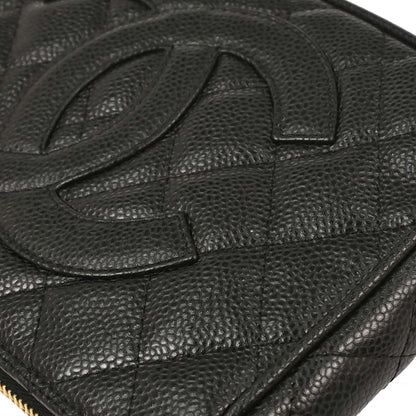 Chanel 2003-2004 Black Caviar Chain Handbag