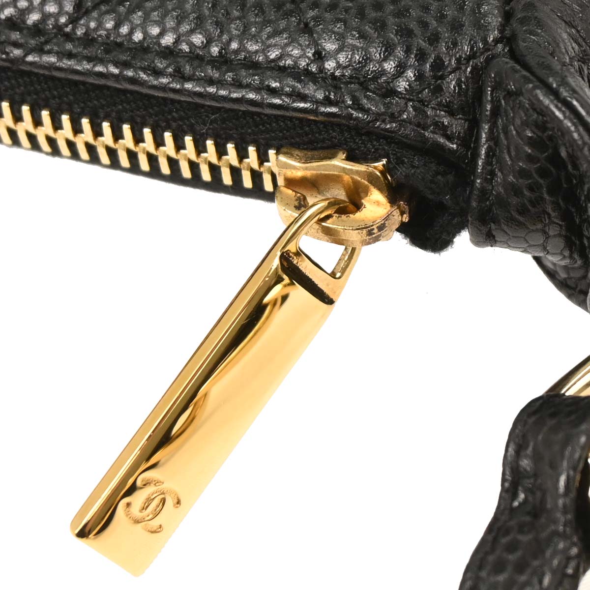 Chanel 2003-2004 Black Caviar Chain Handbag
