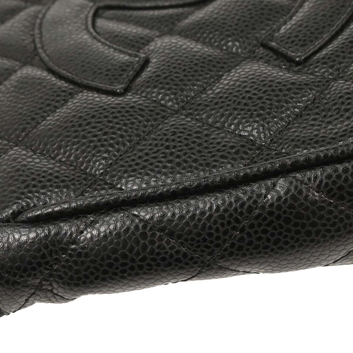Chanel 2003-2004 Black Caviar Chain Handbag