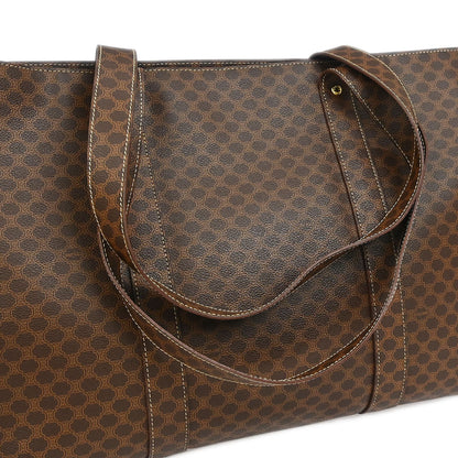 Celine Brown Macadam Shoulder Tote Bag